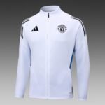 2025/2026 Manchester Long Zipped Jacket White Football Shirt 1:1 Thai Quality Set - Image 3