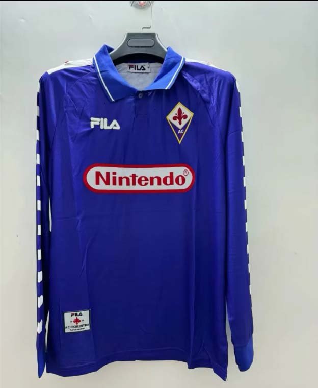 0b6804b2c25a8f80cf42c6384b273d24-1 1998/1999 Retro Long Sleeve Fiorentina Home Soccer Jersey 1:1 Thai Quality - Image 1