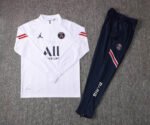 2021/2022 Psg Paris Saint-Germain Half-Pull Training Suit White Set - Image 7
