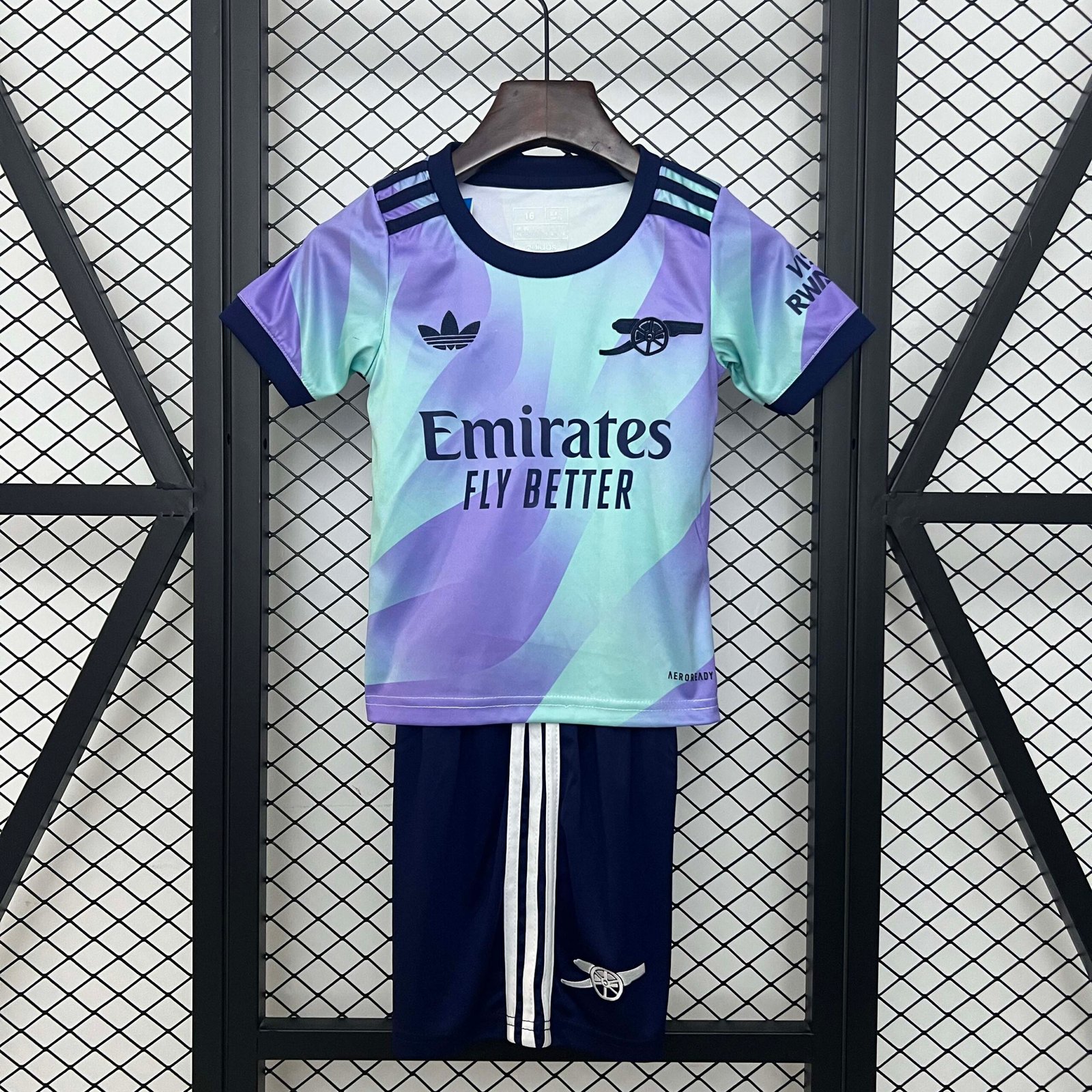 197ecba1aeeb4e88ed8fa0f427c13133 2024/2025 Arsenal Third Away Football Shirt 1:1 Thai Quality Kids Size - Image 1