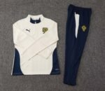 2025 Portugal Half-Pull Training Suit White Football Shirt 1:1 Thai Quality Set - Image 3