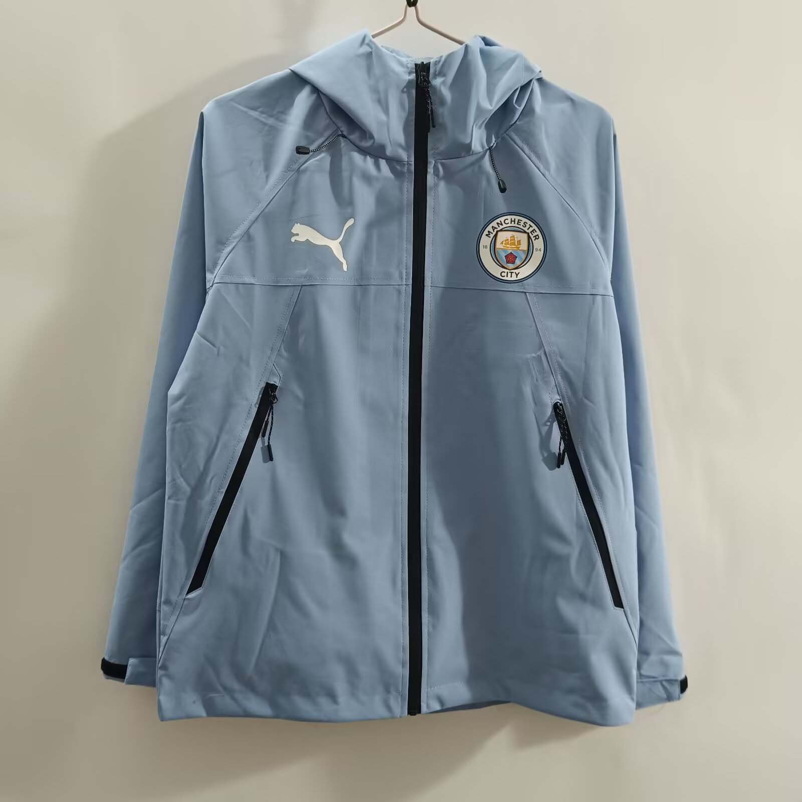 1cdee678c4141c6de3332d1b58fee0a4 2025/2026 Manchester City Windbreaker Blue Football Shirt 1:1 Thai Quality - Image 1