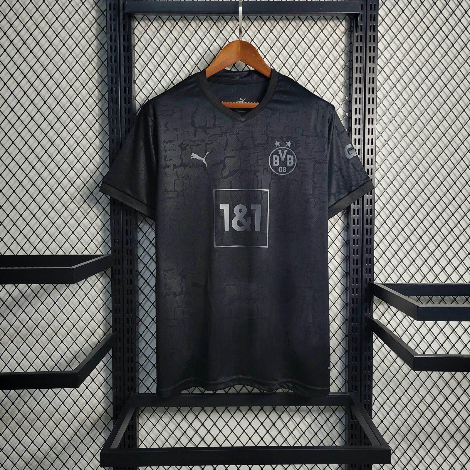 1cf3c5e2c25413278fd71969619cc244 2023 Dortmund Blackout Special Edition Football Shirt - Image 1