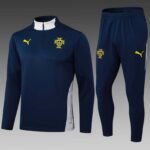 2025 Portugal Half-Pull Training Suit Royal blue Football Shirt 1:1 Thai Quality Set