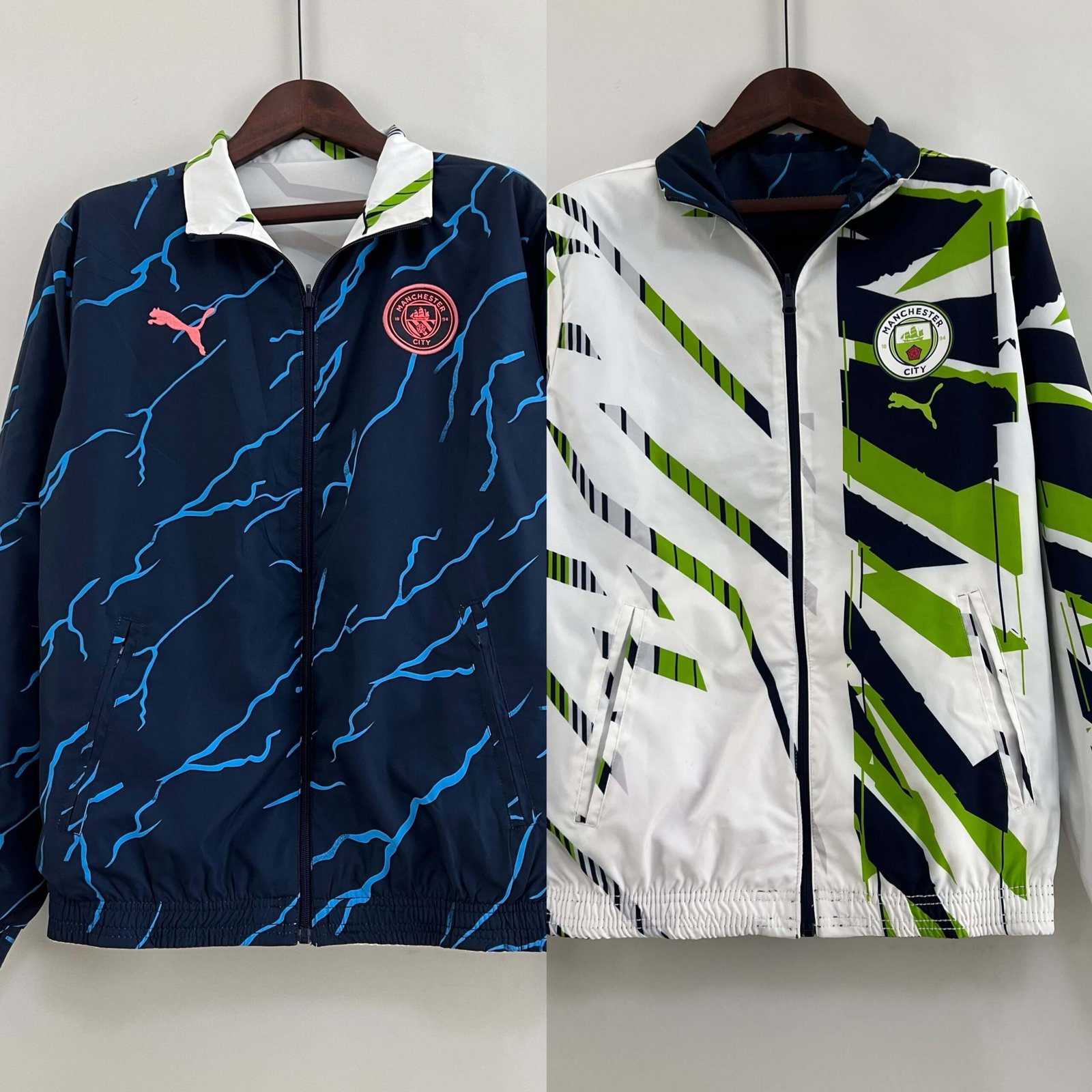 29d6045ecfbfac9df20991132048f26a 2023/2024 Manchester City Reversible Windbreaker Navy blue Soccer Jersey 1:1 Thai Quality - Image 1