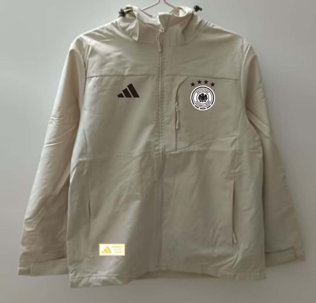325cc6c58e31ddd5913079b1fe6c01a9 2025 Germany Windbreaker White Soccer Jersey - Image 1