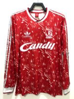 1989/1991 Retro Long Sleeve Liverpool Home Football Shirt 1:1 Thai Quality