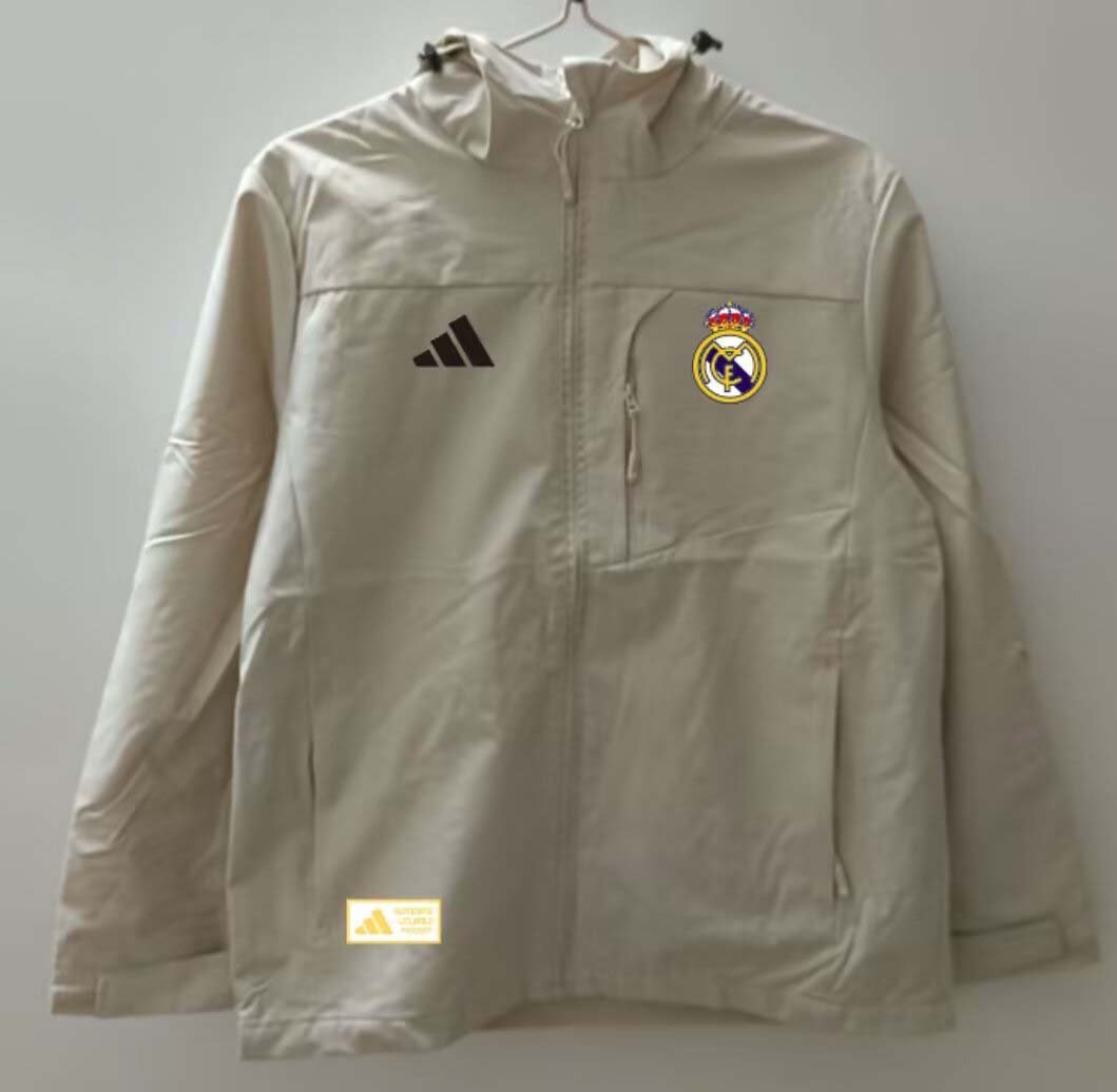 34a565c282b3e6863d6c704c21270162 2025/2026 Real Madrid Windbreaker white Soccer Jersey 1:1 Thai Quality - Image 1