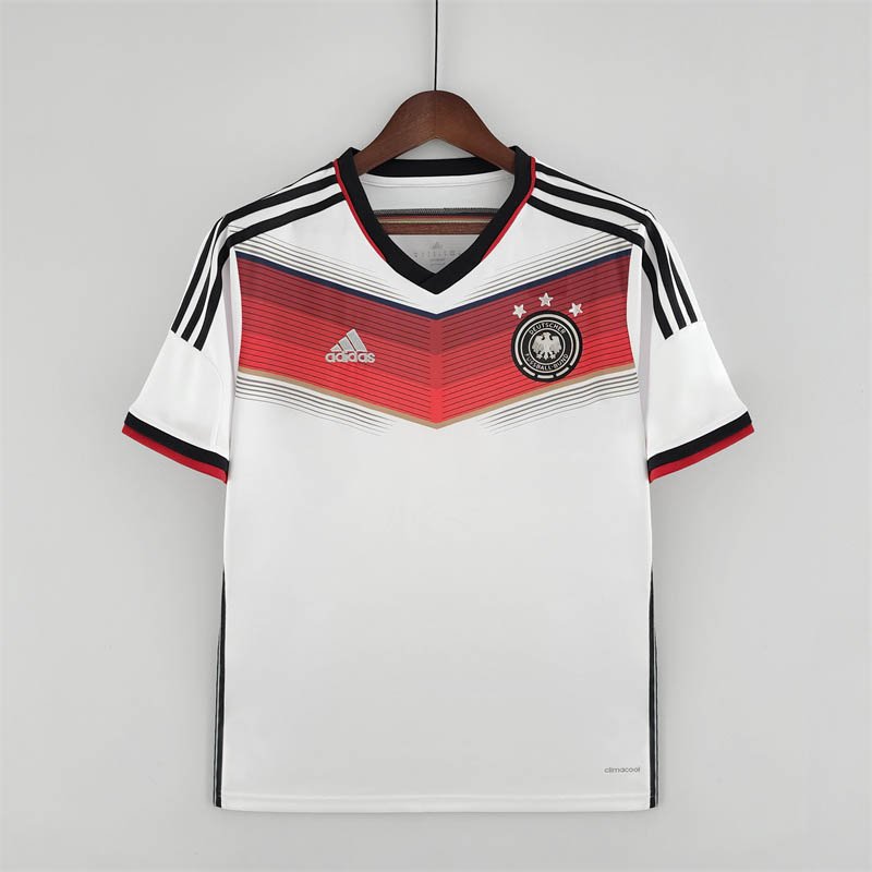 38c4499d3bf75b127602f3f1e8aeaaf0 2014 Retro Germany Home Soccer Jersey - Image 1