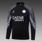2025/2026 Psg Paris Saint-Germain Half-Pull Training Suit Black Football Shirt 1:1 Thai Quality Set - Image 3