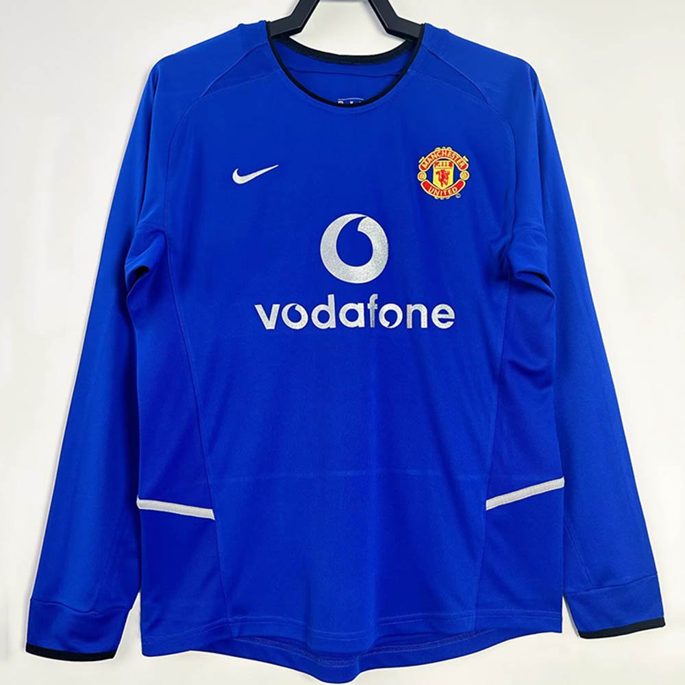 3a34442b81027b9a5734664f8d34322c-1 2002/2003 Retro Long Sleeve Manchester United Third Away Football Shirt 1:1 Thai Quality - Image 1