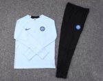2023/2024 Internazionale Milan Half-Pull Training Suit Light Blue Football Jersey 1:1  Thai Quality Set - Image 7