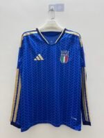 2026-2027 Italy Home Blue Long Sleeve Soccer Jersey AAA