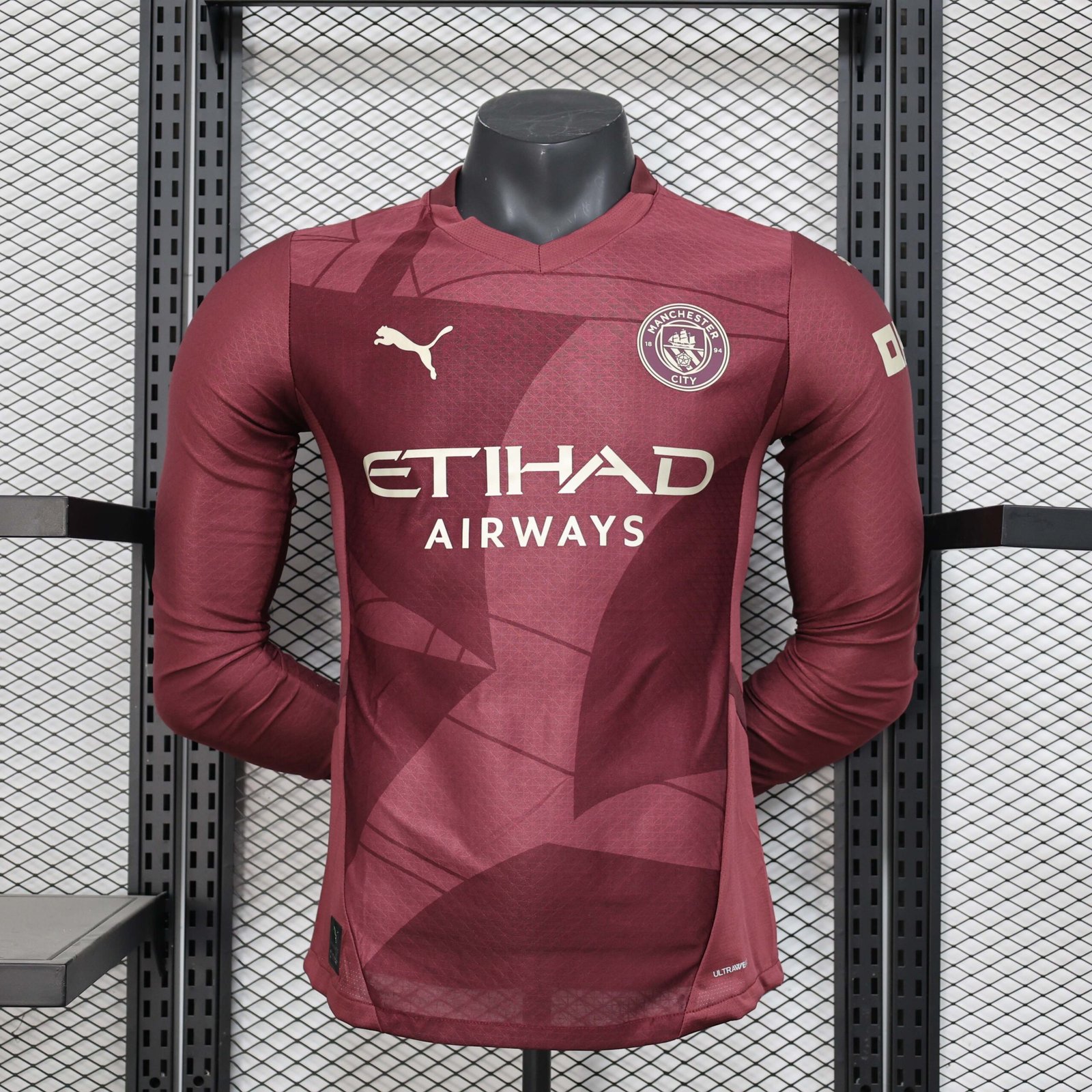 451c844e856662792962b00fb1d22b20 2024/2025 Long Sleeve Player Version Manchester City Third Away Football Shirt 1:1 Thai Quality - Image 1
