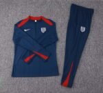2024 England Half-Pull Training Suit Royal blue Soccer Jersey Set - Image 3