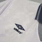 1990 Retro England Home Soccer Jersey - Image 4