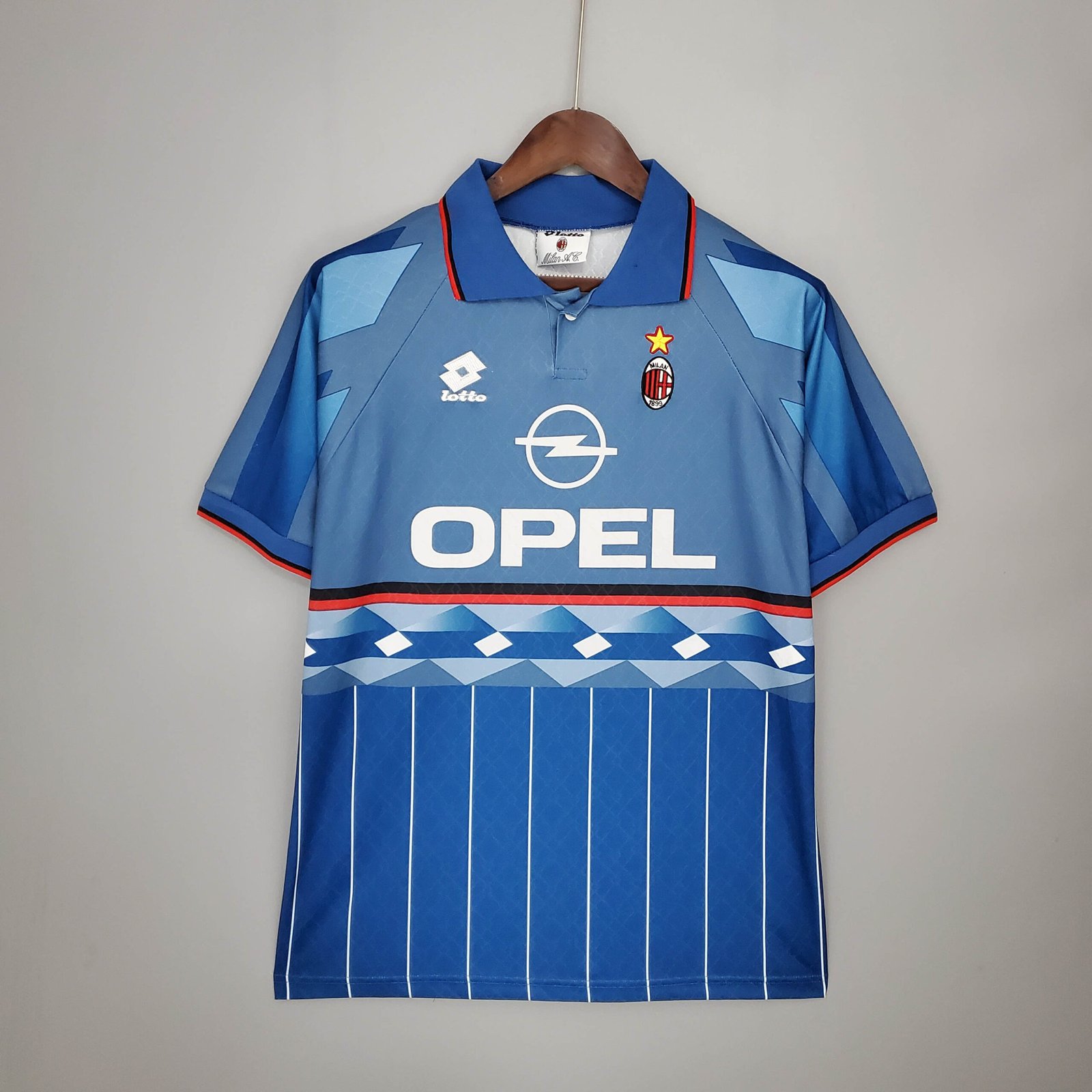 4dac2a0e86c4be8603e9339f8ce47835 1995/1996 Retro AC Milan Fourth Away Football Shirt 1:1 Thai Quality - Image 1