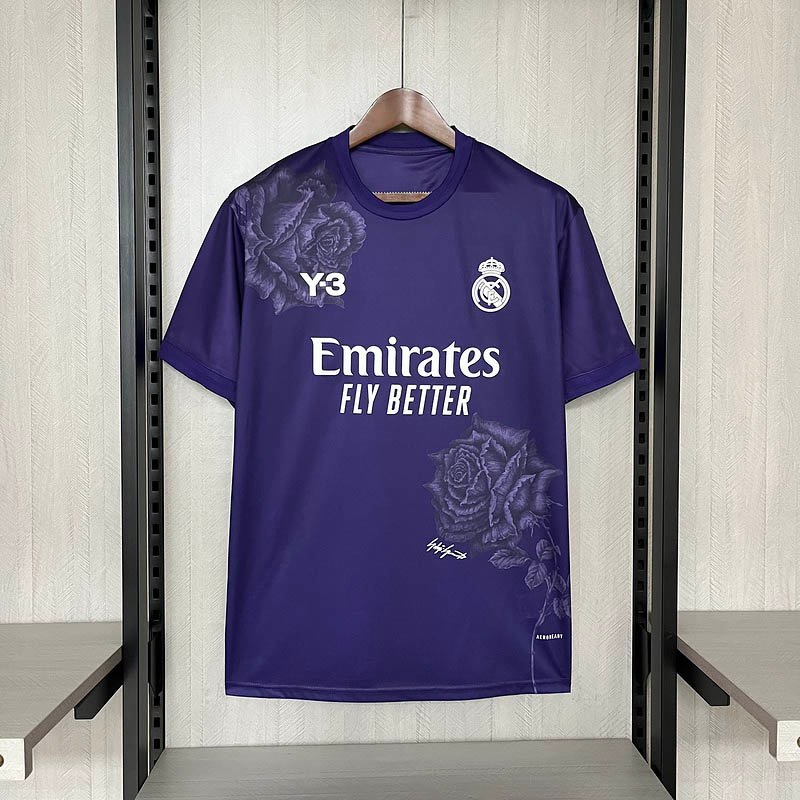 5b46028c1dda83da2c000ec3757d8dba 2024/2025 Real Madrid Y-3 Special Edition Purple Football Shirt 1:1 Thai Quality - Image 1