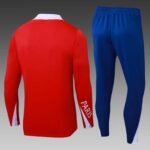 2025/2026 Psg Paris Saint-Germain Half-Pull Training Suit Red  Football Shirt 1:1 Thai Quality Set - Image 2