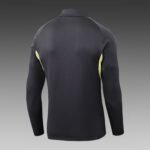 2025/2026 Real Madrid Long Zipped Jacket Dark Gray Football Shirt Set - Image 4