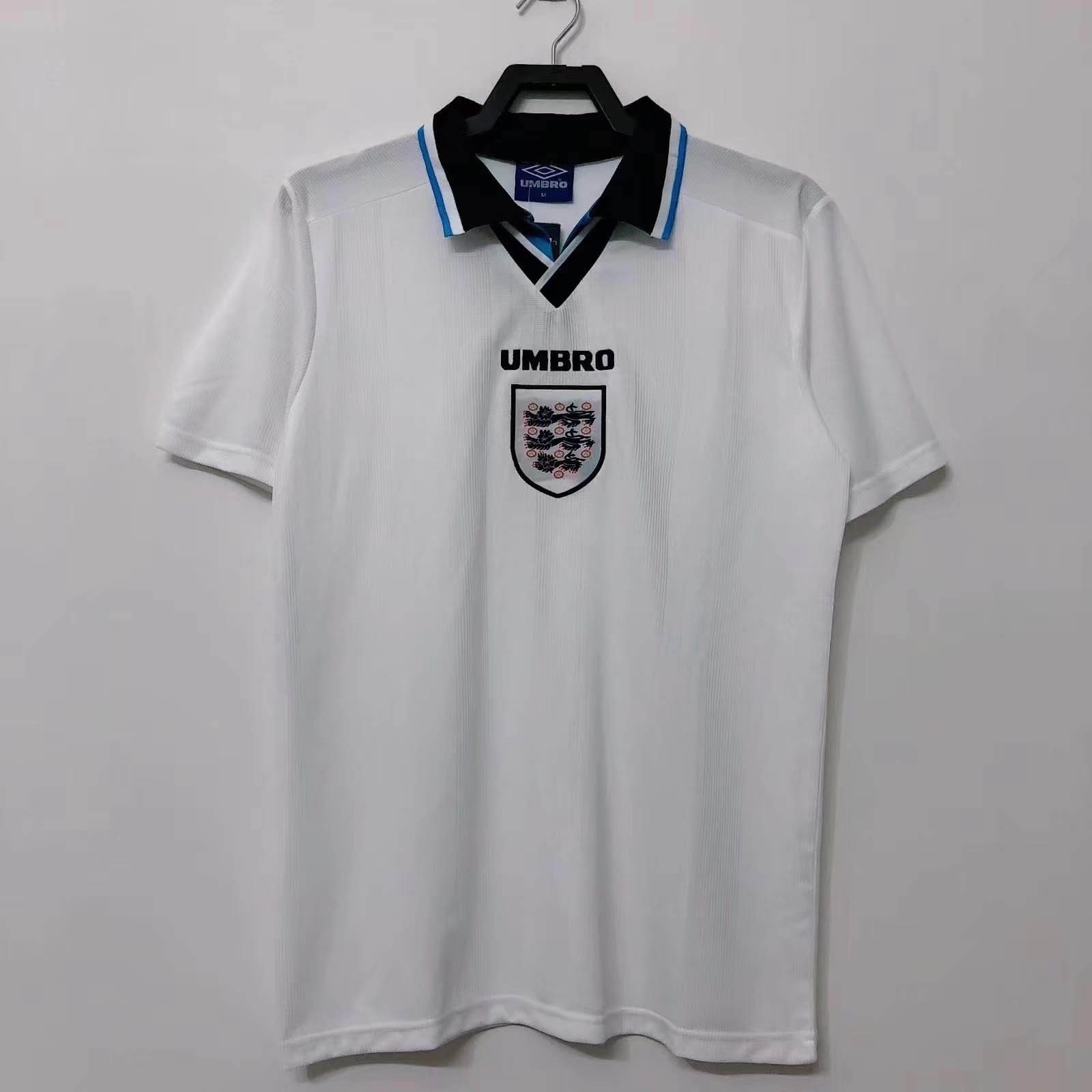 6c0f78ca9b7978c65dcf9d709a6fe7ea 1996 Retro England Home Soccer Jersey - Image 1