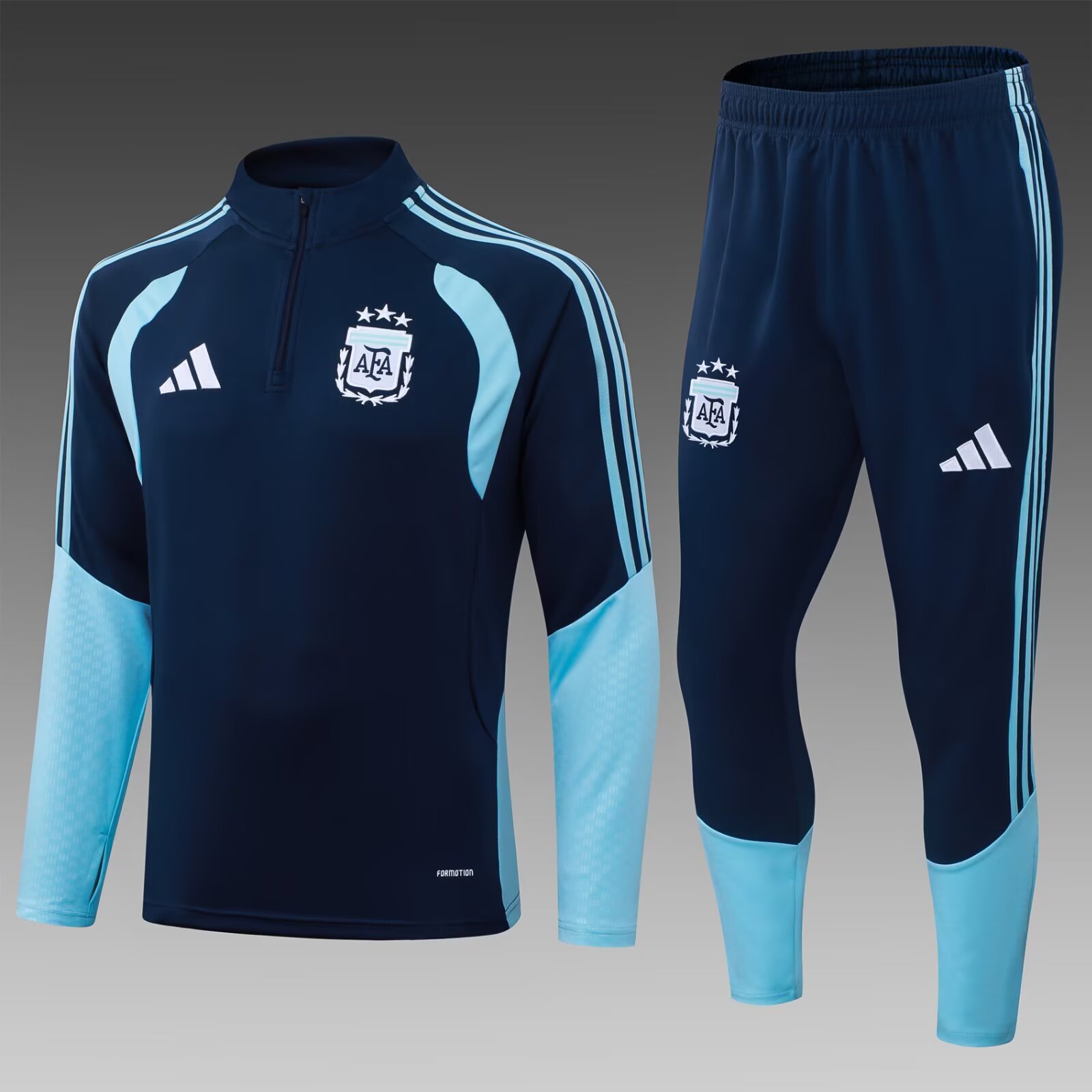 6db8a1b579c01ac958efdfc3656f5f40-1 2026 Argentina Half-Pull Training Suit Royal Blue Jersey Set - Image 1