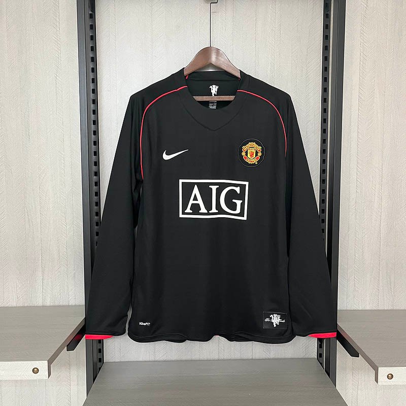 6eb4d5cf143847b69fdfb1f64de04985-1 2007/2008 Retro Long Sleeve Manchester United Third Away Football Shirt 1:1 Thai Quality - Image 1