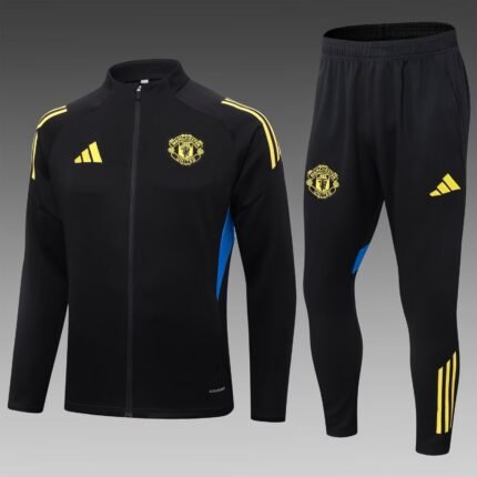 2025/2026 Manchester Long Zipped Jacket Black Football Shirt 1:1 Thai Quality Set