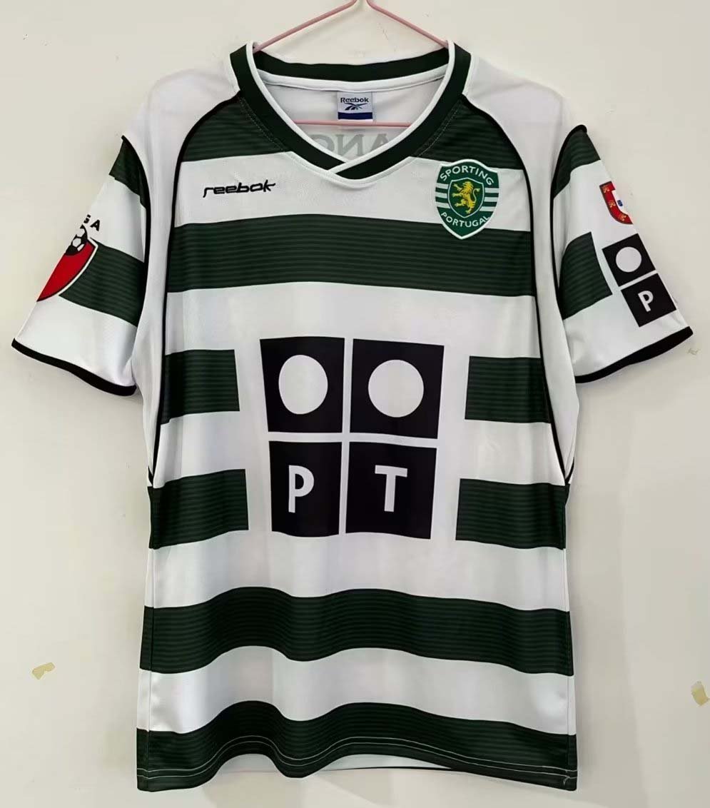 6f115b557650fbf19c98ecc92fc686d2-1 2002/2003 Retro Sporting Lisbon Home Football Shirt 1:1 Thai Quality - Image 1