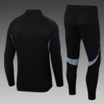 2025/2026 Real Madrid Long Zipped Jacket Black Football Shirt Set - Image 2