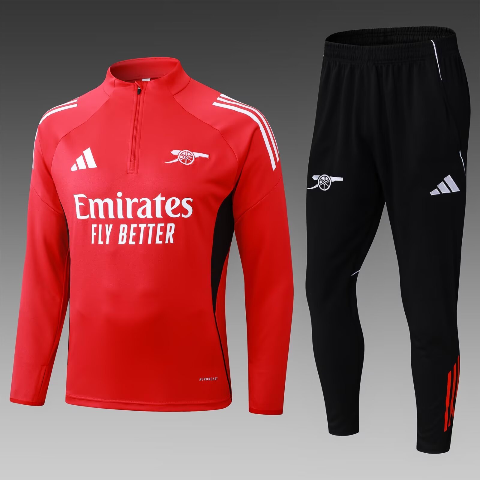 7b5d1262fbddf964d28eb16c2421f668 2025/2026 Arsenal Half-Pull Training Suit Red Football Shirt 1:1 Thai Quality Set - Image 1