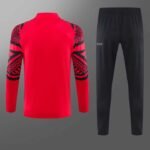 2023-2024 Napoli Half-Pull Training Suit Red Football Shirt 1:1 Thai Quality Set - Image 2