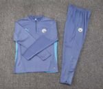 2024/2025 Manchester City Half-Pull Training Suit Gray Football Shirt 1:1 Thai Quality Set - Image 3