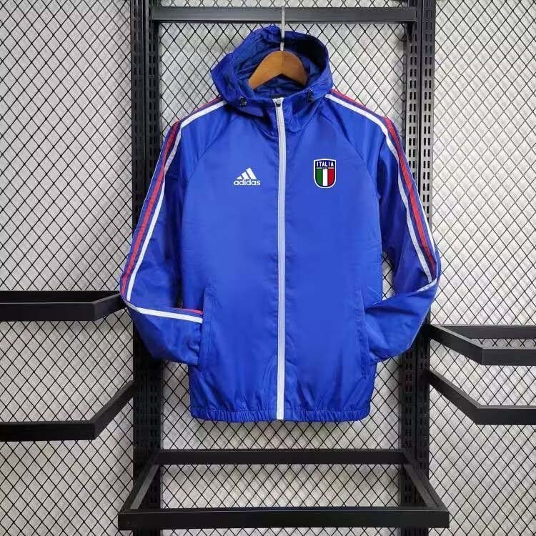 7f50a34abe511c5423dea20161d4abb6 2024 Italy Windbreaker Blue Football Shirt 1:1 Thai Quality - Image 1