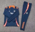 2024/2025 Manchester United Half-Pull Training Suit Royal blue Football Shirt 1:1 Thai Quality Set - Image 3