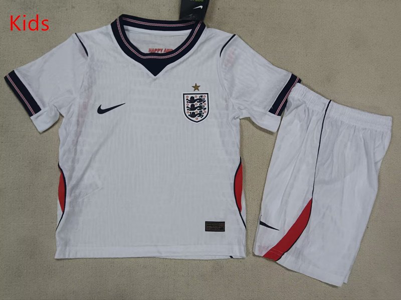 8C397F69437A13A852820C4C31F02243 2026 England Home White Kids/Youth Soccer Uniform - Image 1