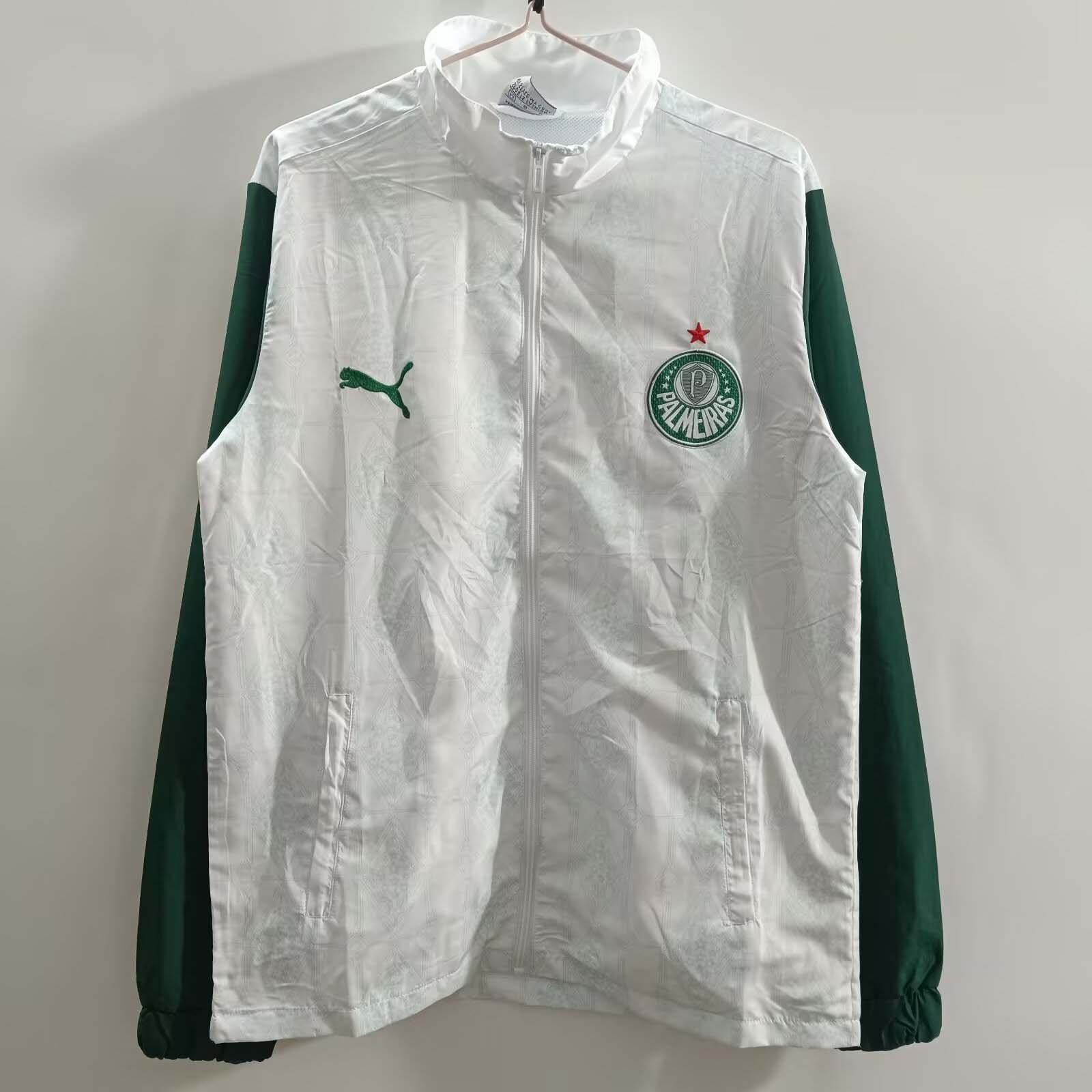920aa91660548dfe40790e4b15c1d48f 2025/2026 Palmeiras Windbreaker White Jersey 1:1 Thai Quality - Image 1