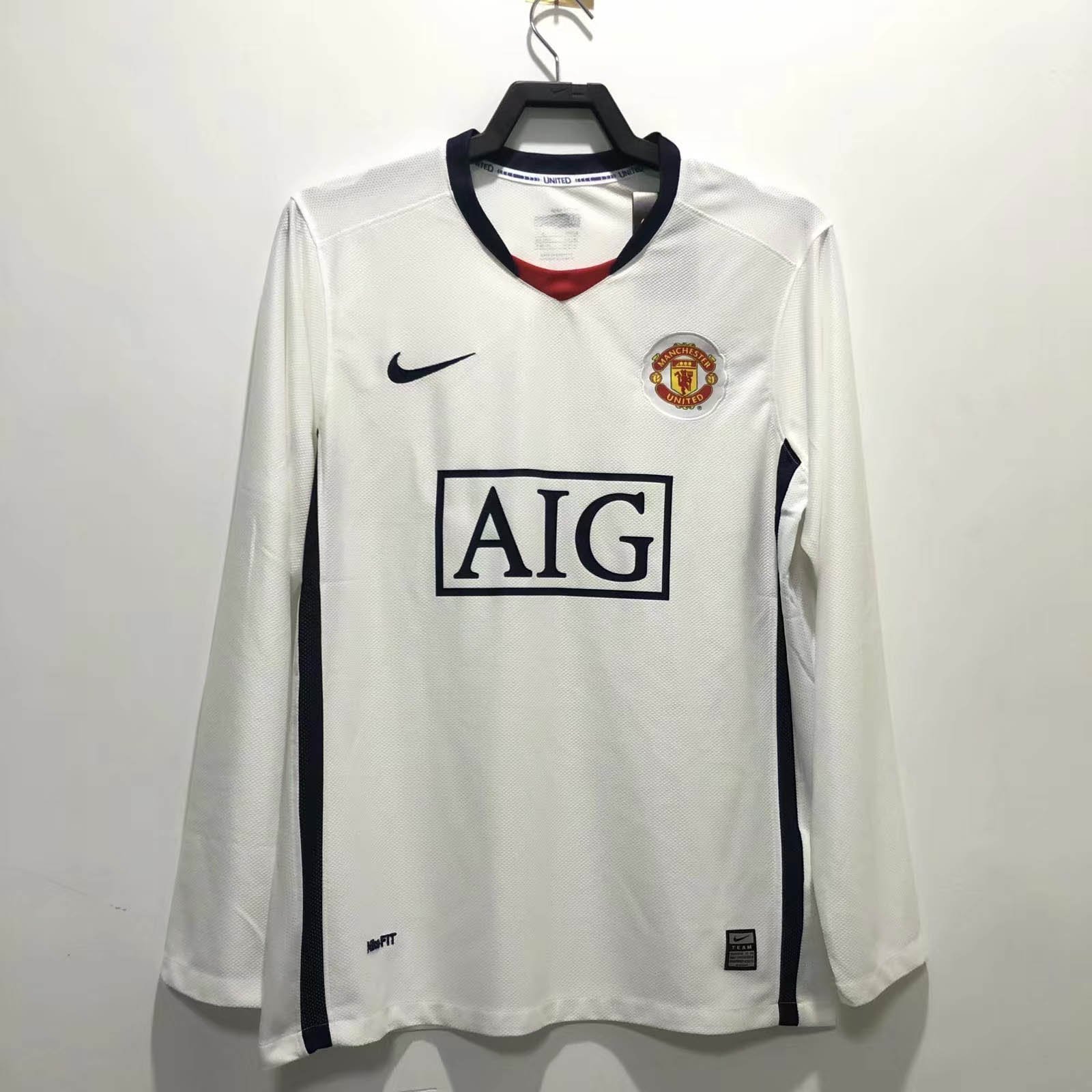 974cc8a2b1811f19f7a13f8977691ac1-1 2008/2009 Long Sleeve Retro Manchester United Away Football Shirt 1:1 Thai Quality - Image 1