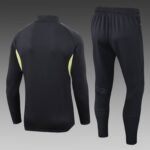 2025/2026 Real Madrid Half-Pull Training Suit Dark Gray Football Shirt 1:1 Thai Quality Set - Image 2
