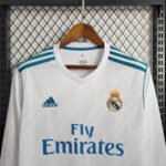 2017/2018 Retro Long Sleeve Real Madrid Home - Image 3