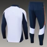 2024/2025 Real Madrid Half-Pull Training Suit White Football Shirt 1:1 Thai Quality Set - Image 2