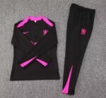2024/2025 Chelsea Half-Pull Training Suit Black Football Shirt 1:1 Thai Quality Set - Image 3