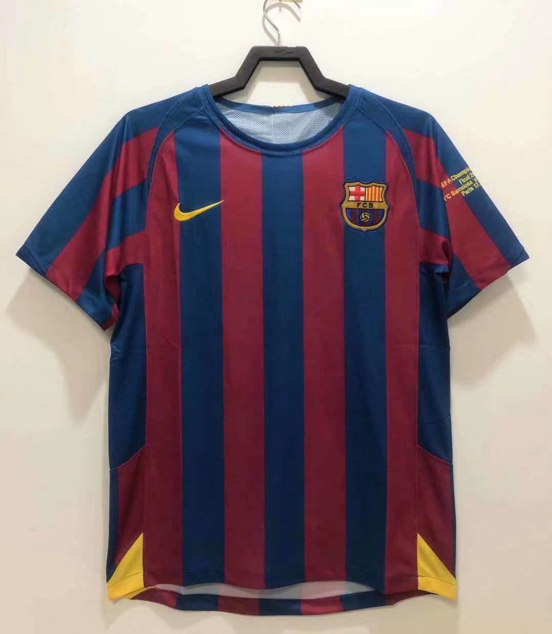 aba7ca5f2eb296003526c39d8653cd3e-1 2005/2006 Retro Barcelona Home Football Shirt UEFA Champions League 1:1 Thai Quality - Image 1