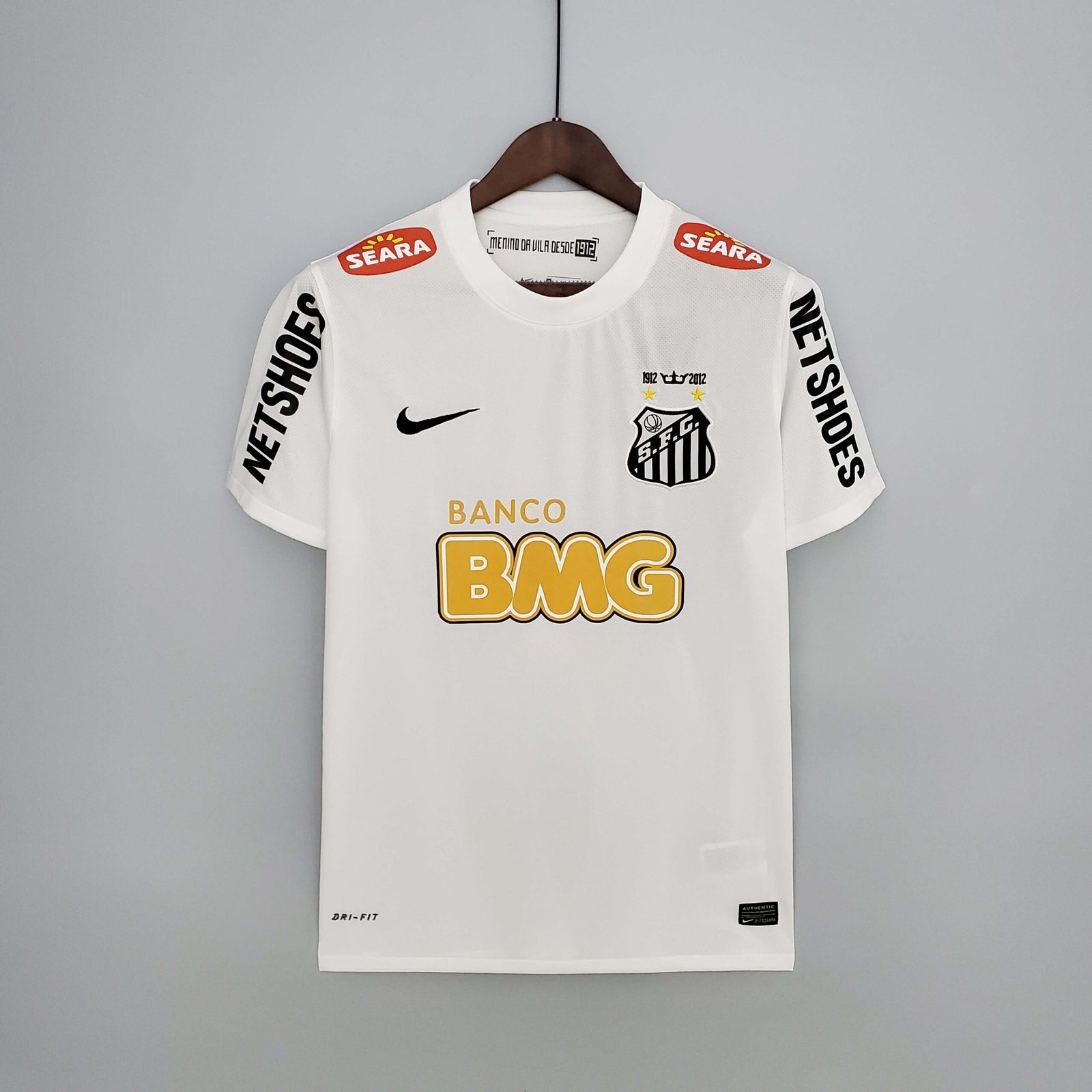 ac93724332a3d3d96797002ebdd3b3ec 2012 Retro Santos Home Soccer Jersey - Image 1