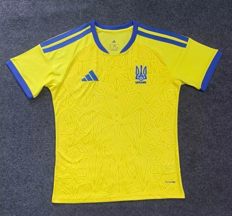 acc840ab (S-4XL)26-27 Ukraine Home Yellow Soccer Jersey AAA - Image 1
