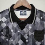 1990 Retro England Blackout Special Edition Black Soccer Jersey - Image 3