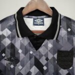 1990 Retro England Blackout Special Edition Black Soccer Jersey - Image 3