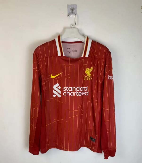 b24a5713ae412297049b1d11d6e793fa 2024/2025 Long Sleeve Liverpool Home Football Shirt 1:1 Thai Quality - Image 1