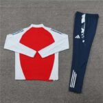 2024/2025 Arsenal Half-Pull Training Suit Red and White Football Shirt 1:1 Thai Quality Set - Image 3