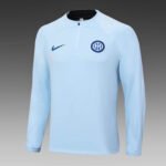 2023/2024 Internazionale Milan Half-Pull Training Suit Light Blue Football Jersey 1:1  Thai Quality Set - Image 3